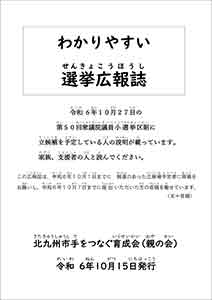 イメージ：わかりやすい選挙公報誌